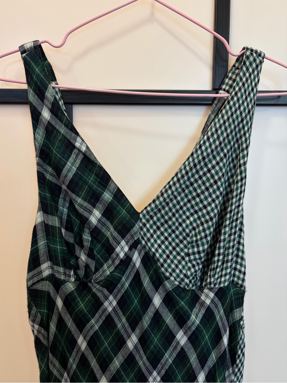 Green Plaid Women’s Maxi Dress Grunge
